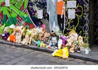 MELBOURNE, AUSTRALIA - July 2017: A Tribute In Hosier Lane To Chinese Activist Liu Xiaobo, Who Passed Away July 2017.