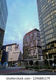 MELBOURNE, AUSTRALIA - JULY 26, 2018: Corporate Headquarters Of Medibank Private Private Health Insurance Company In Melbourne Docklands Area In Australia