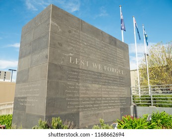 Melbourne, Australia - June 1, 2016: War Memorial At The Box Hill Returned Services League Club In The City Of Whitehorse.