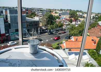 Melbourne, Australia - June 1, 2019: Outdoor View Of Rooftop Bar In Summer House Hostel.