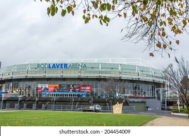 MELBOURNE, AUSTRALIA - JUNE 5, 2014: Rod Laver Arena in Melbourne Australia. Rod Laver Arena is a main stadium for Australian Open tennis. 