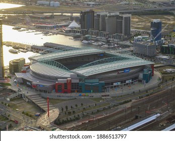 Melbourne, Australia - Mar 18, 2006: Telstra Dome - Docklands Stadium - Marvel Stadium, is a multi-purpose sports and entertainment stadium in the Docklands area of Melbourne, Victoria, Australia.