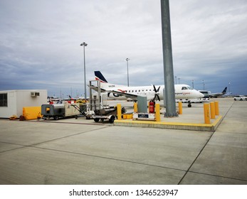 Melbourne, Australia: March 2019: Rex Regional Express Is A Small Airline Providing Transportation To Small Regional Town Including Melbourne To Burnie., 