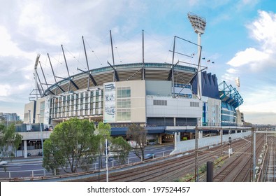 MELBOURNE, AUSTRALIA - MAY 31, 2014: The Melbourne Cricket Ground In Victoria, Australia. The MCG Is The Largest Sports Stadium In Australia.