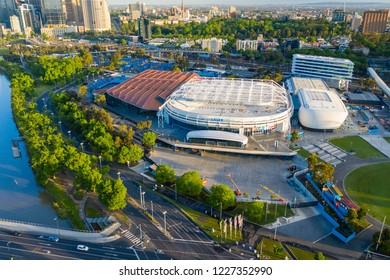 Melbourne, Australia - Nov 10, 2018: Aerial View Of Rod Laver Arena, Margaret Court Arena And Other Tennis Courts For Hosting The Australian Open