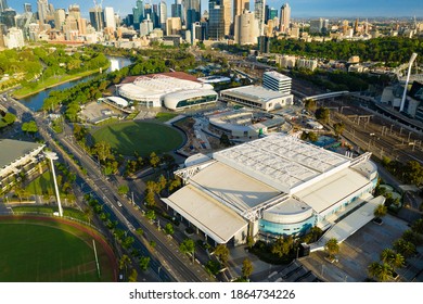 Melbourne, Australia - Nov 15, 2020: Aerial Photo Of Melbourne Park. It Is The Home Of The Australian Open Grand Slam Tennis Tournament.