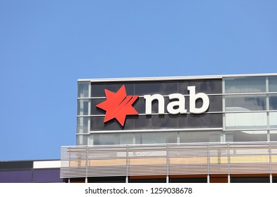 MELBOURNE AUSTRALIA - NOVEMBER 30, 2018: NAB Bank Australia