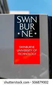 Melbourne, Australia - October 28, 2016: Swinburne University Of Technology Is An Australian Public University With 60000 Students Over 5 Campus. This Is Its Main Campus In Hawthorn.