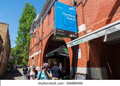 Melbourne, Australia - October 28, 2016: Glenferrie Station Is A Premium Suburban Railway Station On The Metro Train Network. It Services Swinburne University Of Technology In Hawthorn.