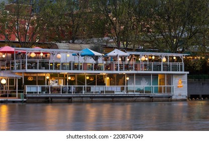 Melbourne, Australia - September 29, 2022: Afloat Bar In Yarra River.