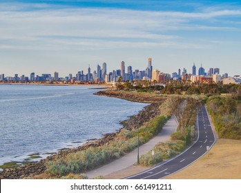 Melbourne City From Port Phillip Bay