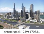 Melbourne city skyline, Southbank cityscape