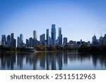 Melbourne city taken from Albert Park on the weekend of the Formula 1 Australian Grand Prix.