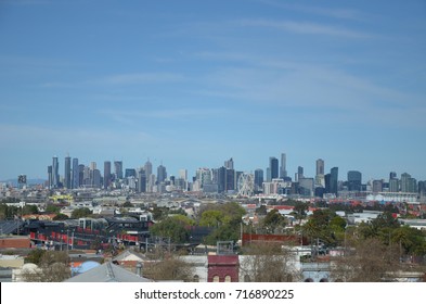 Melbourne City View From Footscray. Footscray Is An Inner-city Suburb A Few Kilometres West Of Melbourne's CBD.