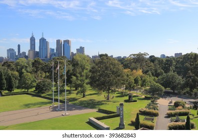 Melbourne Cityscape Botanic Gardens Australia
