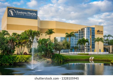 MELBOURNE, FLORIDA - FEB 23,2019: The King Center For The Performing Arts Is A 2,016 Seat Performing Arts Venue Located On The Campus Of Eastern Florida State College.