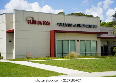 Melbourne, Florida USA - March 19, 2022: Folliard Alumni Center At Florida Institute Of Technology.                                  