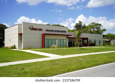 Melbourne, Florida USA - March 19, 2022: Folliard Alumni Center At Florida Institute Of Technology.                                  