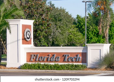 Melbourne, Florida, USA - October 20, 2018: Founded In 1958 Florida Institute Of Technology Is Located In Melbourne Florida.