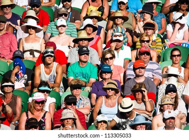 MELBOURNE - JANUARY 22: Crowd At The 2011 Australian Open Tennis On January 22, 2011 In Melbourne, Australia.