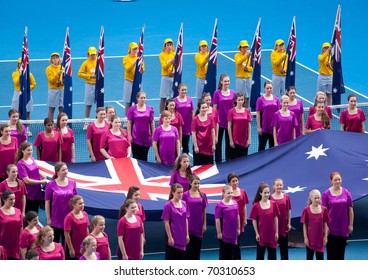 MELBOURNE - JANUARY 26: Australia Day Celebration At The 2011 Australian Open On January 25, 2011 In Melbourne, Australia.