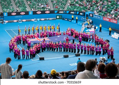 MELBOURNE - JANUARY 26: Australia Day Celebration At The 2011 Australian Open On January 25, 2011 In Melbourne, Australia.