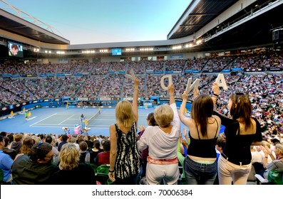 MELBOURNE - JANUARY 28: Rod Laver Arena during the semi final match between Andy Murray and David Ferrer on January 28, 2011 in Melbourne, Australia.