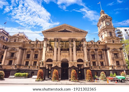 Melbourne Town Hall at central Melbourne, Victoria, Australia