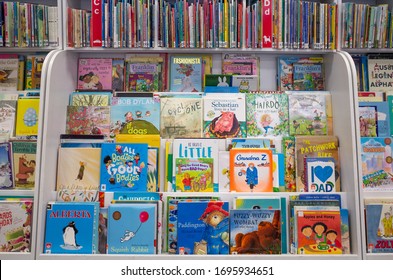 Melbourne, VIC/Australia-Jan 04th 2020:  A Variety Of Children's Picture Story Books Displayed On Shelves In A Public Library.