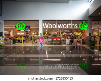 Melbourne, VIC/Australia-May 07th 2019: A Woolworths Supermarket In A Shopping Centre. It Is An Australian Chain Of Supermarkets And Grocery Stores.