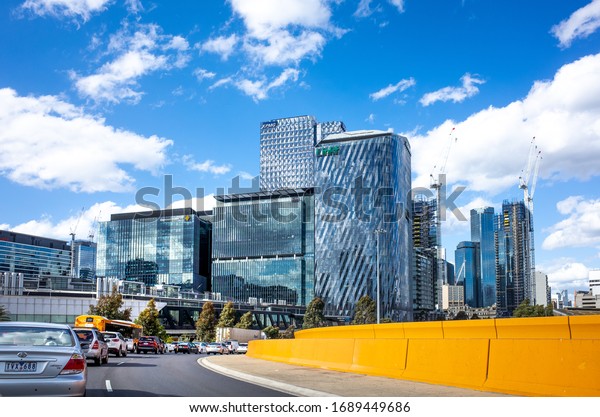 Melbourne, VIC/Australia-Oct 18th 2019: modern\
office buildings in\
CBD.