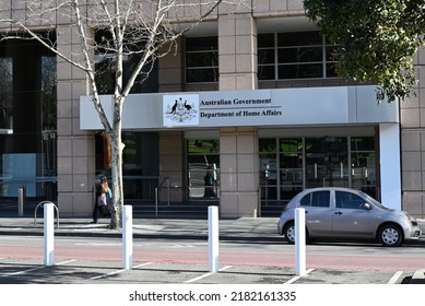 Melbourne, Victoria, Australia - July 24 2022: Exterior Of The Melbourne Offices Of The Australian Government Department Of Home Affairs, Seen From Across Spring St