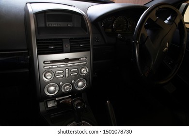 Melbourne, Victoria / Australia - September 7th 2019: Modern Car Vehicle Interior With Odometer, Buttons And Steering Wheel