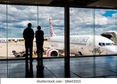 MELBOURNE, VICTORIA/AUSTRALIA, MARCH 17TH: Image Of Virgin Australia Passenger Airliner At Melbourne Airport On 17th March, 2014 In Melbourne