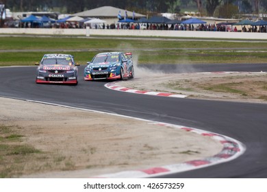 MELBOURNE, WINTON/AUSTRALIA, 22 MAY , 2016: Virgin Australia Supercars Championship  - Craig Lowndes (Team Vortex) During Race 10 At Winton.