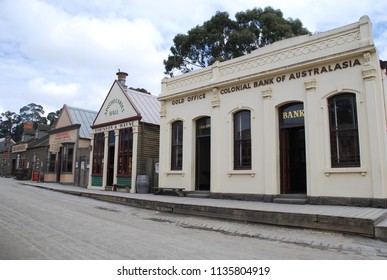 Melbourne/Australia_May 29 2017: Ballarat Is In Sovereign Hill, A Replica Gold Rush Town With 1850s Streets, Shops And Mines. A Thriving Hub Of Contemporary Arts, Events,food & Wine.