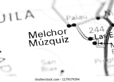 Melchor Muzquiz. Mexico On A Map