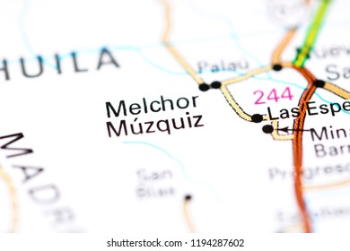 Melchor Muzquiz. Mexico On A Map