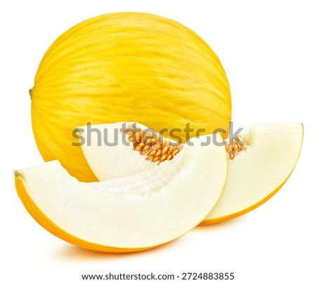 Melon fruit isolate. Melon on white. Melon clipping path. High End Retouching 