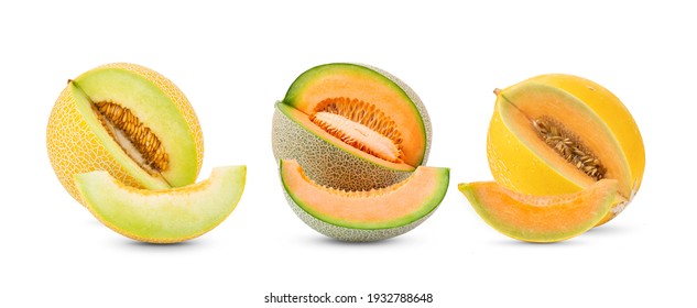 melon isolated on white background