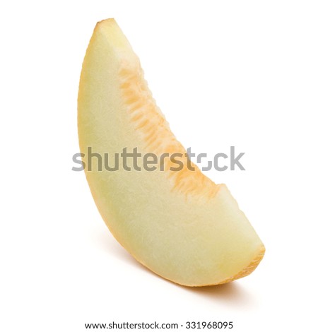 melon slice isolated on white background cutout