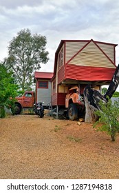 MELROSE, SA, AUSTRALIA - NOVEMBER 
 11: Funny Concept For Accommodation, Home On Old Truck In The Tiny Village In South Australia, On November 11, 2017 In Melrose, Australia