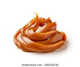 Melted Caramel Isolated On A White Background