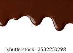 melted chocolate dripping isolated on white background