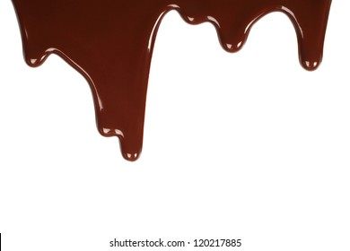 Realistic Vector Illustration Melted Chocolate Dripping Stock Vector Royalty Free