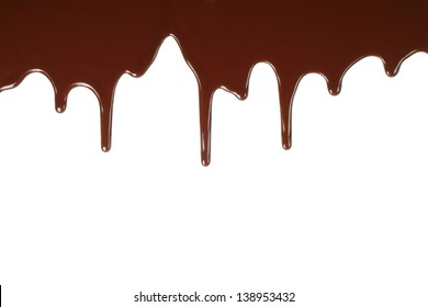 Realistic Vector Illustration Melted Chocolate Dripping Stock Vector ...