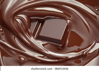 Melted chocolate swirl  background  