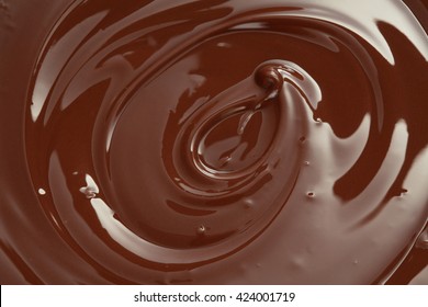 Melted chocolate swirl background - Shutterstock ID 424001719