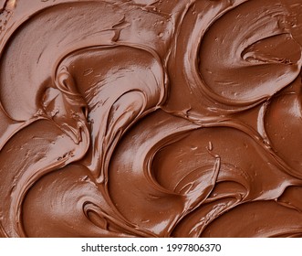 melted chocolate texture, top view - Shutterstock ID 1997806370