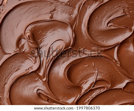 melted chocolate texture, top view ストックフォト © 